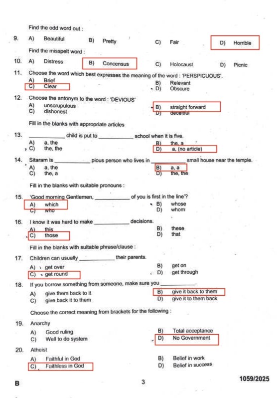 cseb answer key